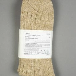 Nishiguchi Kutsushita Wool Cotton Slab Socks Red