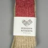 Nishiguchi Kutsushita Wool Cotton Slab Socks Red
