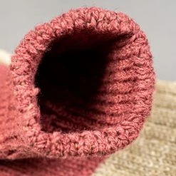 Nishiguchi Kutsushita Wool Cotton Slab Socks Red 29 Nishiguchi Kutsushita Wool Cotton Slab Socks Red