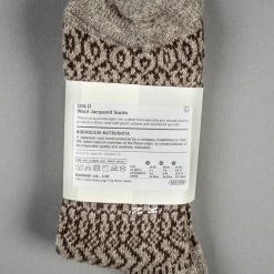 Nishiguchi Kutsushita Wool Jacquard Socks Grey