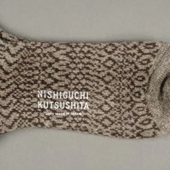Nishiguchi Kutsushita Wool Jacquard Socks Grey