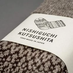 Nishiguchi Kutsushita Wool Jacquard Socks Grey