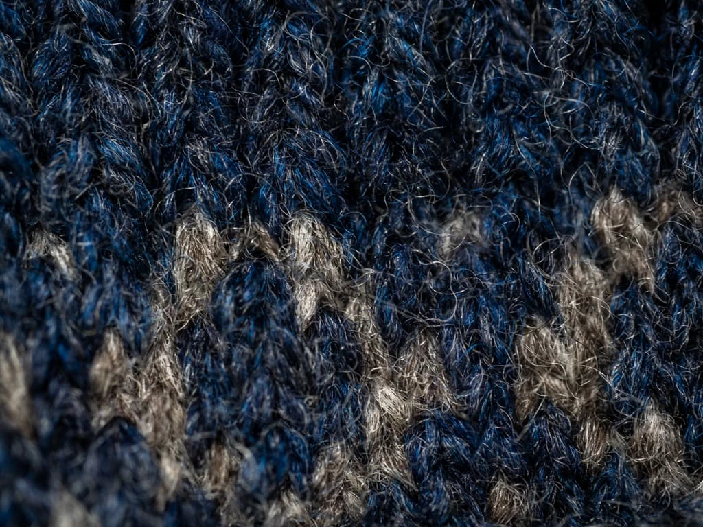 Nishiguchi Kutsushita Wool Jacquard Socks Navy 13 Nishiguchi Kutsushita Wool Jacquard Socks Navy