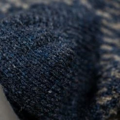 Nishiguchi Kutsushita Wool Jacquard Socks Navy 24 Nishiguchi Kutsushita Wool Jacquard Socks Navy