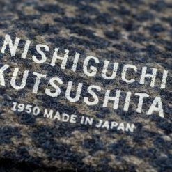 Nishiguchi Kutsushita Wool Jacquard Socks Navy 23 Nishiguchi Kutsushita Wool Jacquard Socks Navy