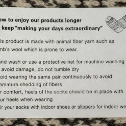 Nishiguchi Kutsushita Wool Jacquard Socks Oatmeal