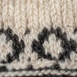 Nishiguchi Kutsushita Wool Jacquard Socks Oatmeal