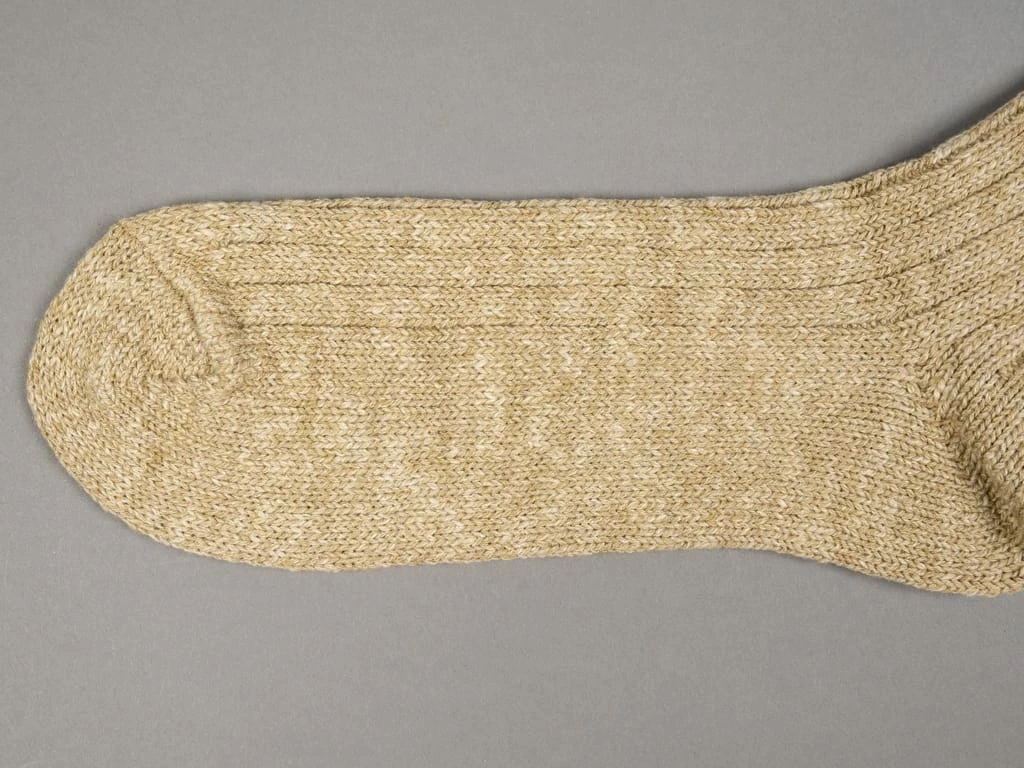 Nishiguchi Kutsushita Wool Cotton Slab Socks Red 10 Nishiguchi Kutsushita Wool Cotton Slab Socks Red