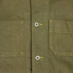 ONI Denim 03100-OLVDR Sashiko Dobby Coverall Jacket Olive Drab