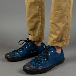 PRAS Sneakers Pras Shellcap Low Indigo Hand Dyed Sneakers 46 PRAS Sneakers Pras Shellcap Low Indigo Hand Dyed Sneakers