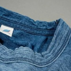 Pure Blue Japan SS5011-SB Indigo Dyed Crewneck T-Shirt (Sunburned)