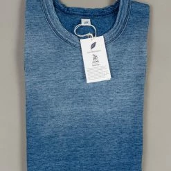 Pure Blue Japan SS5011-SB Indigo Dyed Crewneck T-Shirt (Sunburned)