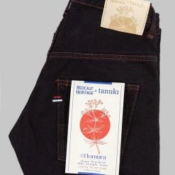 Redcast Heritage X Tanuki "Homura" Akane Overdye Slim Straight Jeans NEW ARRIVALS