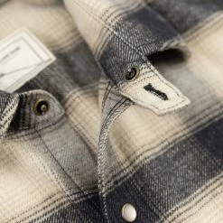 NEW ARRIVALS Rogue Territory BM Shirt Natural Brushed Plaid