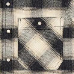 NEW ARRIVALS Rogue Territory BM Shirt Natural Brushed Plaid