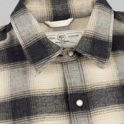 NEW ARRIVALS Rogue Territory BM Shirt Natural Brushed Plaid