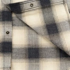 NEW ARRIVALS Rogue Territory BM Shirt Natural Brushed Plaid
