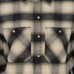 NEW ARRIVALS Rogue Territory BM Shirt Natural Brushed Plaid