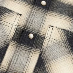 NEW ARRIVALS Rogue Territory BM Shirt Natural Brushed Plaid