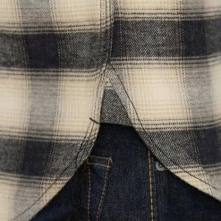 NEW ARRIVALS Rogue Territory BM Shirt Natural Brushed Plaid