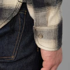 NEW ARRIVALS Rogue Territory BM Shirt Natural Brushed Plaid