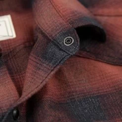 Rogue Territory Western Shirt Brick Red Brushed Plaid