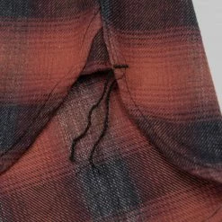 Rogue Territory Western Shirt Brick Red Brushed Plaid