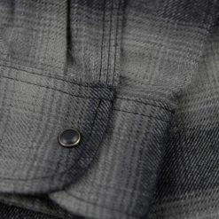 NEW ARRIVALS Rogue Territory BM Shirt Grey Brushed Plaid 36 NEW ARRIVALS Rogue Territory BM Shirt Grey Brushed Plaid