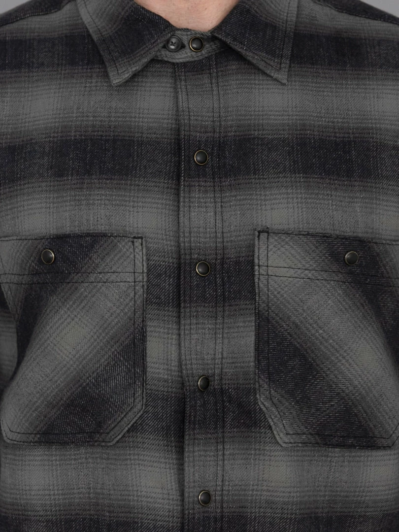 NEW ARRIVALS Rogue Territory BM Shirt Grey Brushed Plaid 6 NEW ARRIVALS Rogue Territory BM Shirt Grey Brushed Plaid