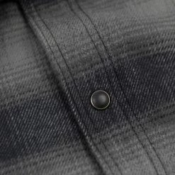 NEW ARRIVALS Rogue Territory BM Shirt Grey Brushed Plaid 34 NEW ARRIVALS Rogue Territory BM Shirt Grey Brushed Plaid