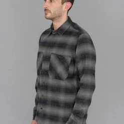 NEW ARRIVALS Rogue Territory BM Shirt Grey Brushed Plaid 23 NEW ARRIVALS Rogue Territory BM Shirt Grey Brushed Plaid
