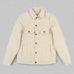 NEW ARRIVALS Rogue Territory 14oz Cruiser Jacket Ecru Selvedge 29 NEW ARRIVALS Rogue Territory 14oz Cruiser Jacket Ecru Selvedge