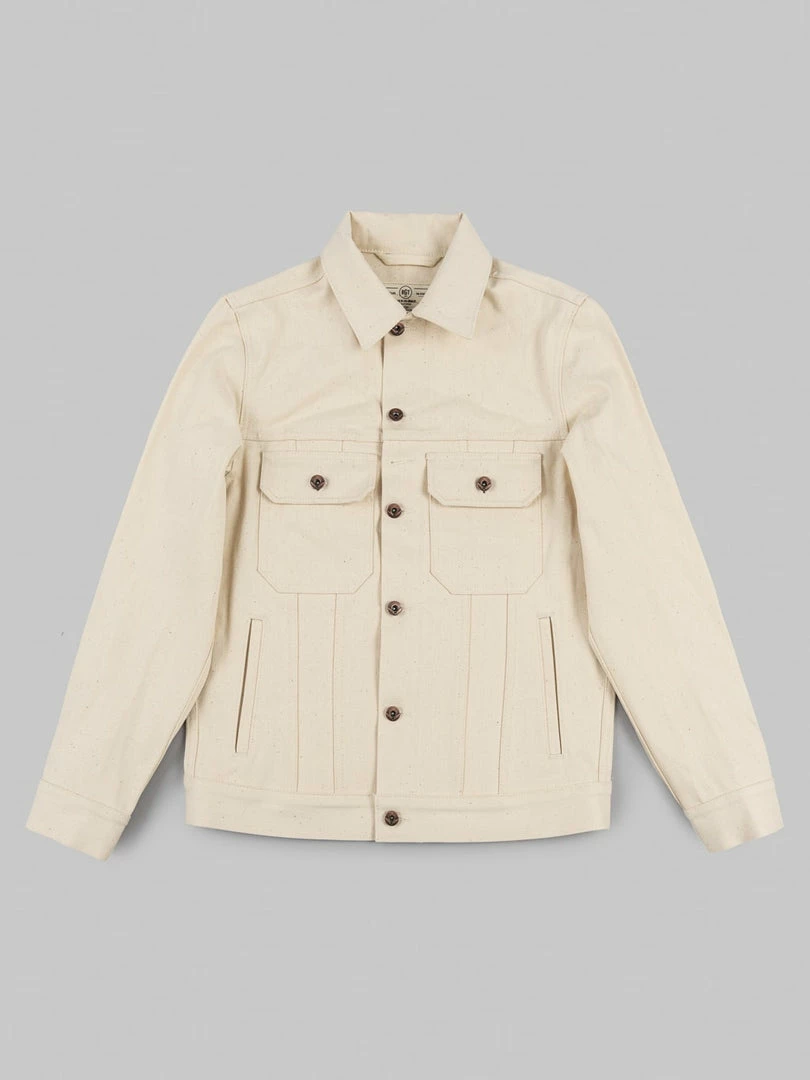 NEW ARRIVALS Rogue Territory 14oz Cruiser Jacket Ecru Selvedge 11 NEW ARRIVALS Rogue Territory 14oz Cruiser Jacket Ecru Selvedge