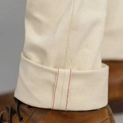 NEW ARRIVALS Rogue Territory 14oz Silveridge Ecru Slim Straight Jeans