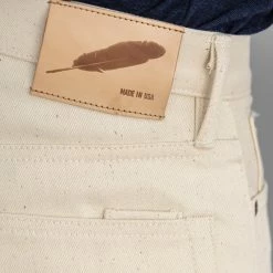 NEW ARRIVALS Rogue Territory 14oz Silveridge Ecru Slim Straight Jeans