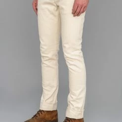 NEW ARRIVALS Rogue Territory 14oz Silveridge Ecru Slim Straight Jeans