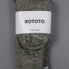 ROTOTO Double Face Crew Socks "Merino Wool & Organic Cotton" Army Green