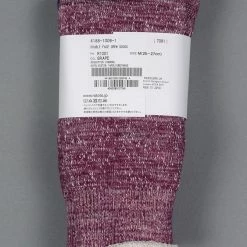 ROTOTO Double Face Crew Socks "Merino Wool & Organic Cotton" Grape