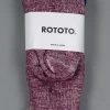 ROTOTO Double Face Crew Socks "Merino Wool & Organic Cotton" Grape