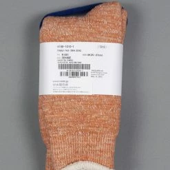 ROTOTO Double Face Crew Socks "Merino Wool & Organic Cotton" Orange