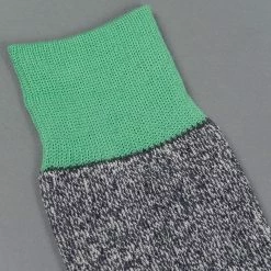 ROTOTO Double Face Crew Socks "Silk & Cotton" Mint/Grey 15 ROTOTO Double Face Crew Socks