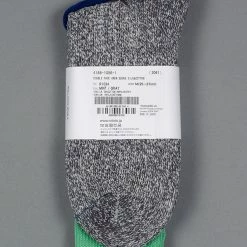 ROTOTO Double Face Crew Socks "Silk & Cotton" Mint/Grey