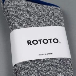 ROTOTO Double Face Crew Socks "Silk & Cotton" Mint/Grey 13 ROTOTO Double Face Crew Socks