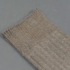 ROTOTO Linen Cotton Ribbed Crew Socks Medium Grey 14 ROTOTO Linen Cotton Ribbed Crew Socks Medium Grey
