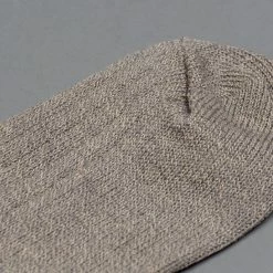 ROTOTO Linen Cotton Ribbed Crew Socks Medium Grey 13 ROTOTO Linen Cotton Ribbed Crew Socks Medium Grey