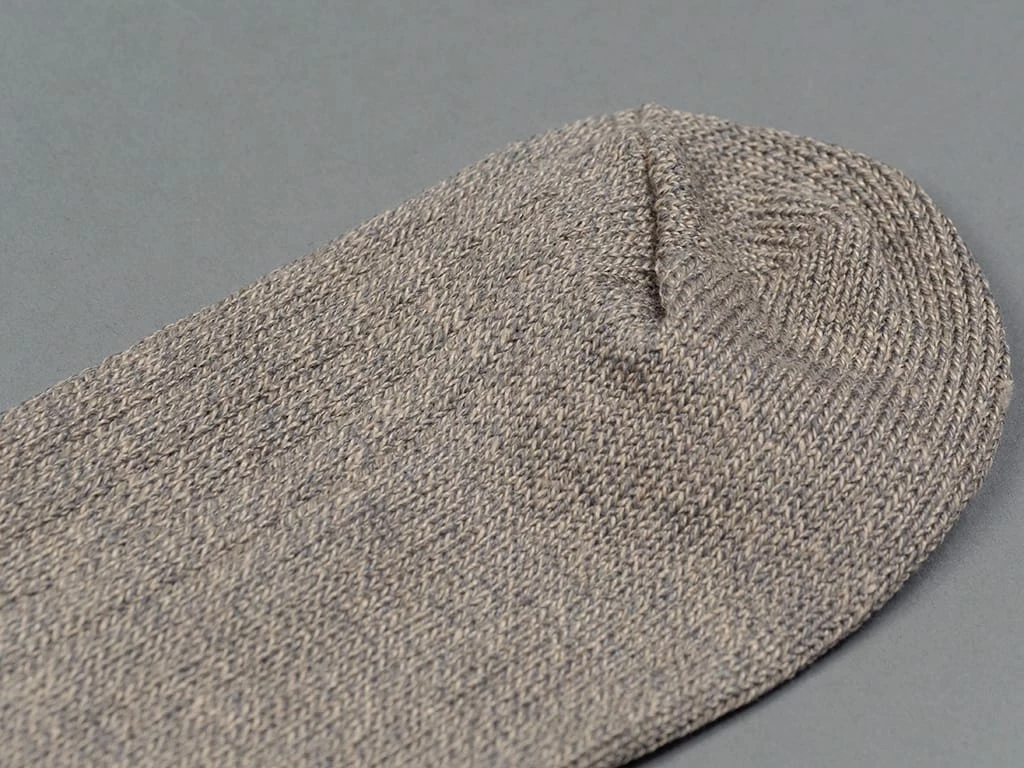 ROTOTO Linen Cotton Ribbed Crew Socks Medium Grey 7 ROTOTO Linen Cotton Ribbed Crew Socks Medium Grey