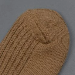ROTOTO Organic Cotton Daily 3 Pack Ribbed Crew Socks Ecru/Brown 23 ROTOTO Organic Cotton Daily 3 Pack Ribbed Crew Socks Ecru/Brown