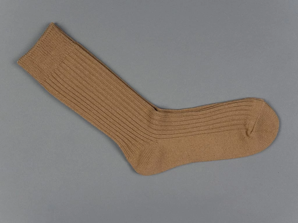 ROTOTO Organic Cotton Daily 3 Pack Ribbed Crew Socks Ecru/Brown 9 ROTOTO Organic Cotton Daily 3 Pack Ribbed Crew Socks Ecru/Brown