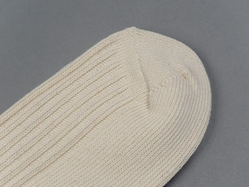 ROTOTO Organic Cotton Daily 3 Pack Ribbed Crew Socks Ecru/Brown 12 ROTOTO Organic Cotton Daily 3 Pack Ribbed Crew Socks Ecru/Brown