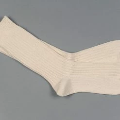 ROTOTO Organic Cotton Daily 3 Pack Ribbed Crew Socks Ecru/Grey 18 ROTOTO Organic Cotton Daily 3 Pack Ribbed Crew Socks Ecru/Grey